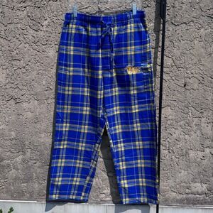 Concepts Sport Pitt Panthers Pajama Pants Women Medium Blue Yellow Plaid Flannel